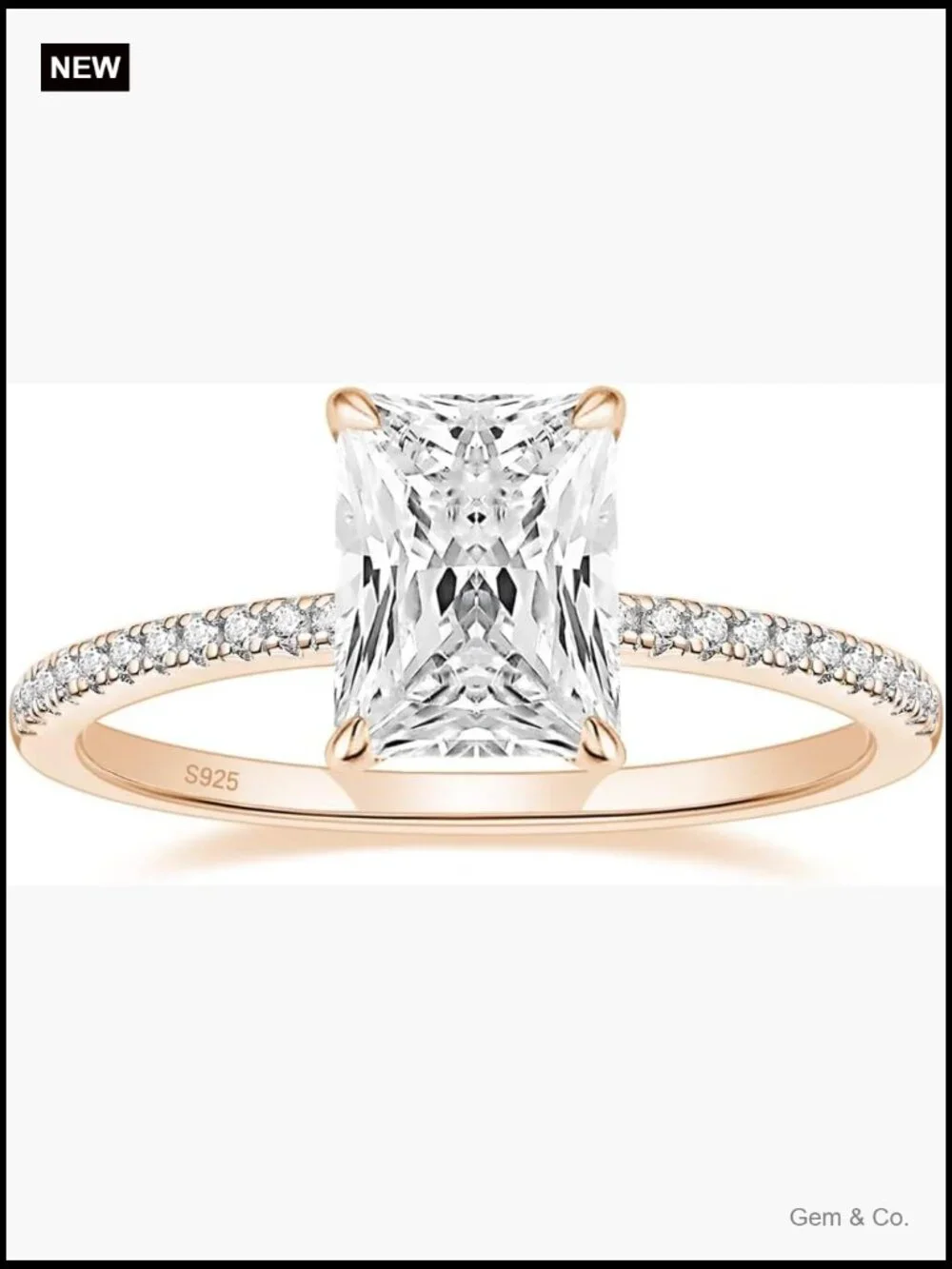 1CT Solitaire Cubic Zirconia Engagement Ring Sterling Silver Wedding Band Size 7